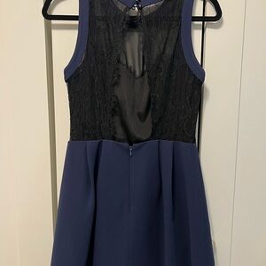 BCBGeneration Black and Navy Lace Mini Dress